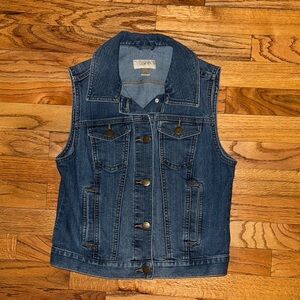 Loft XS Button up Denim Vest